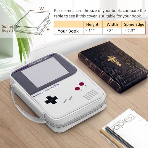 FINPAC Bible Cover, Carrying Book Case Bible Bag with Handle - color: Game Gray