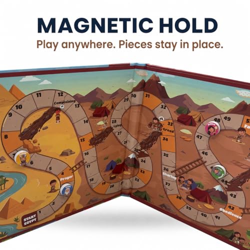 Travofun Exodus Magnetic Snakes and Ladders Bible Game Ages 5–8 - style: Exodus (Snakes & Ladders)