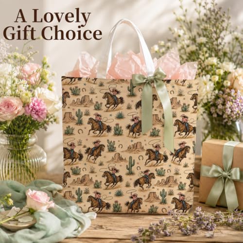 Western Cowgirl Canvas Tote Bag Cowgirl Gifts - color: Western Cowboy Theme 3