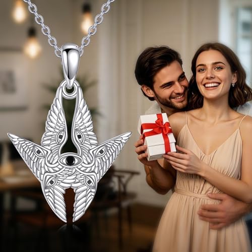 Seraphim Jewelry Set 925 Sterling Silver Guardian Angel Seraph Pendant Angel Wings Jewelry Christian Gifts for Women Men - color: Seraphim necklace