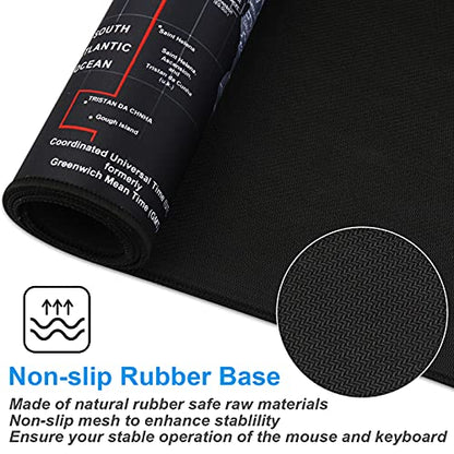XXL Professional Large Mouse Pad & Computer Game Mouse Mat (35.4x15.7x0.1IN, Map) (90 * 40 Map) - color: Map, size: 35.4L x 15.7W inches