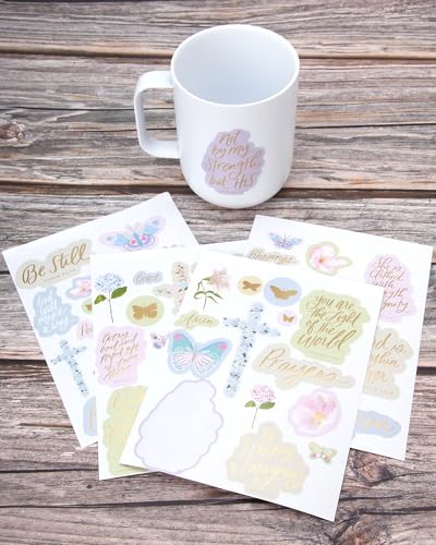 WORLD TRAVELER Eccolo Bible Quotes Sticker Book. 28 Pages of Inspirational and Prayer Themed Stickers - color: Stick To Faith