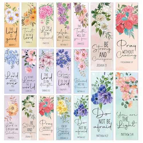 Bible Verse Bookmarks Gifts - 96 Pcs Inspirational Scripture Christian Bookmark Religious Motivational Flower Book Mark Page Clips Gift for Women Men Bible Study Church Readers Book Lovers - color: Bible Verse