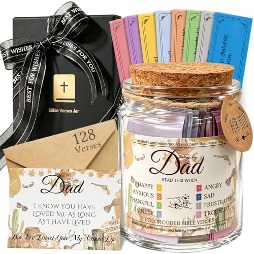 Bible Verse Jars Christian Birthday Gift for Dad Men Husband - color: Bible Verse Jars for Dad