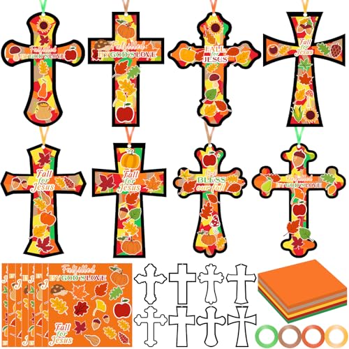 DoubleFill 48 Pcs Fall for Jesus Fall Harvest Religious Craft Christian Kit - style: Fall for Jesus