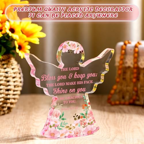 Gerrii Christian Gifts Women Angels Spiritual Desk Decor, Floral Angle - style: Floral Angle