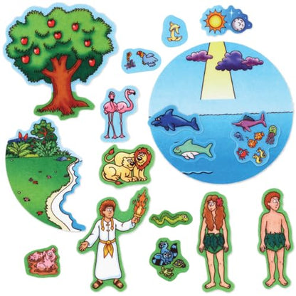 Little Folk Visuals Beginners Bible: Creation Precut Felt Pieces, 17 Pieces Set