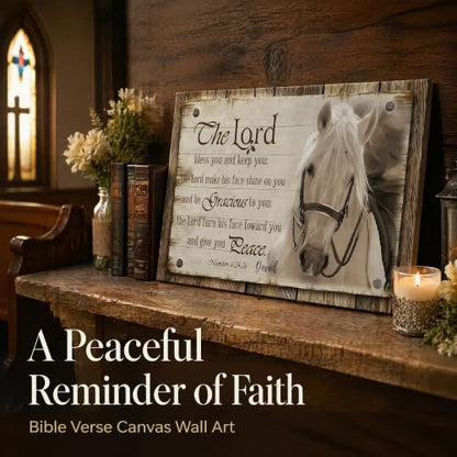 Ipplee Custom Religious Wall Plaque with Name, Christian Horse Lover Gift - color: Design05