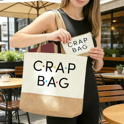 FriendsTote Bag, Funny gift Friend Tote bag, Best friend Makeup Bag, for Women Men Best Friends Birthday Gift - color: Crapbag 0154