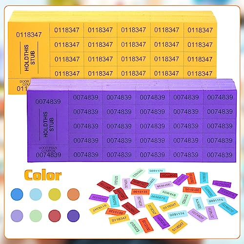 Kosiz 2000 Sheets Raffle Ticket 25 Bid Chinese Auction Tickets, Multicolor - color: Multicolor