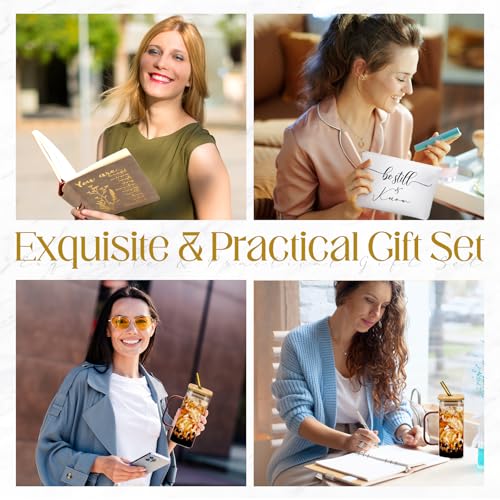 Skylety 6 Pcs Christian Gifts Set for Women Bible Study Supplies, Brown - color: Brown