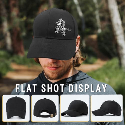 Baseball Cap for Men Cotton Baseball Hat Black Snapback Hats for Men - color: Awesome Bike