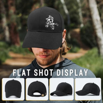 Baseball Cap for Men Cotton Baseball Hat Black Snapback Hats for Men - color: Awesome Bike
