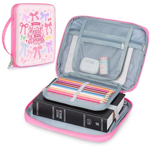 ICOSY Bible Cover, Church Bag for Women and Girls - color: Light Pink