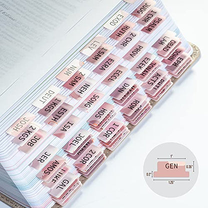 DiverseBee Laminated Bible Tabs (Large Print, Easy to Apply), Bible Tabs Old and New Testament, Bible Study Journaling Supplies, Bible Accessories, Bible Index Tabs, 72 Bible Book Tabs (Velvet) - color: Velvet