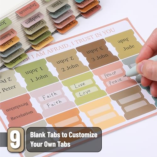 Mr. Pen- Bible Tabs, 75 Tabs, Boho Style - color: Boho 2