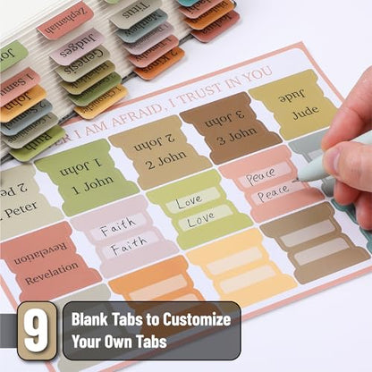 Mr. Pen- Bible Tabs, 75 Tabs, Boho Style - color: Boho 2