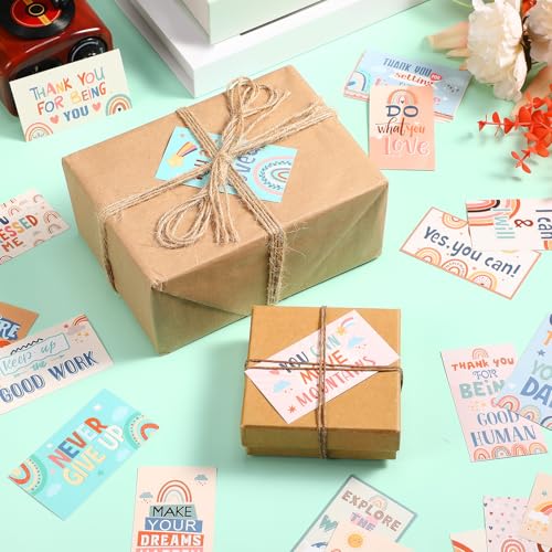Outus 120 Pcs Motivational Encouragement Inspirational Card Boho Rainbow - style: Rainbow Style