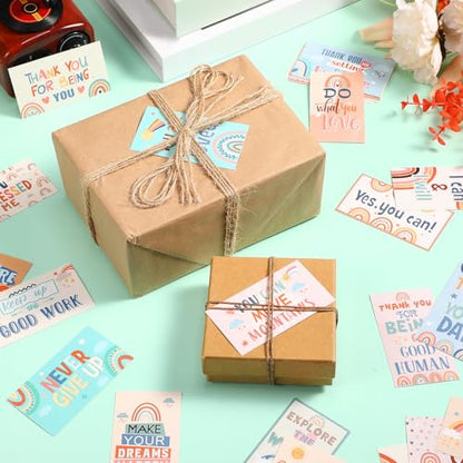 Outus 120 Pcs Motivational Encouragement Inspirational Card Boho Rainbow - style: Rainbow Style