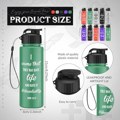 Mifoci 20 Pcs Christian Religious Water Bottle Bulk 17 oz, Classic - color: Classic