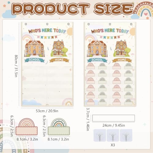 Attendance Chart for Classroom Jobs Durable Classroom Management Charts with 40 Student Cards Behavior Tracker Helping Hands Attendance Chart for Preschool Kindergarten Elementary Supplies
