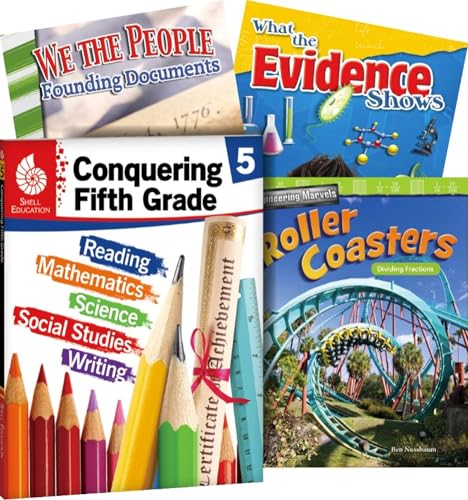 Conquering Fifth Grade, 4-Book Set – Fun Practice Workbook and 3 Reading Books for Kids Ages 11-13 to Prepare for 5th Grade