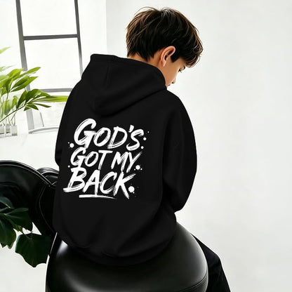 Boys Christian Inspirational Faith Graphic Pullover Hoodie - color: Black, size: 13-14 Years