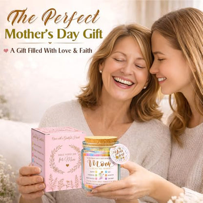 Bible Verse Jar Christian Gift for Mom - 96 Bible Verses - color: Mom