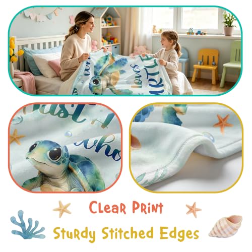 Nicetous Turtle Gifts, Sea Turtle Gifts for Women Throw Blanket 40x50in - color: Sea Turtle