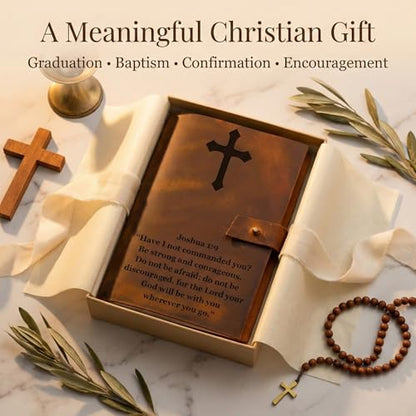 Personalized Leather Prayer Journal – Christian Bible Study & Scripture