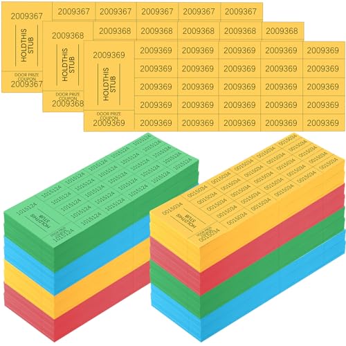 Kosiz 2000 Sheets Raffle Ticket 25 Bid Chinese Auction Tickets, Classic - color: Classic