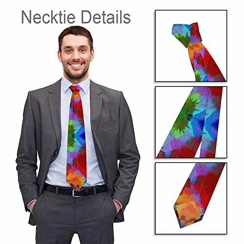 Black Dots Men's Neckties Retro Classic Circle Geometry Men's Tie for Mens Teens Business Work Casual Wedding Party - color: Mixed Colors