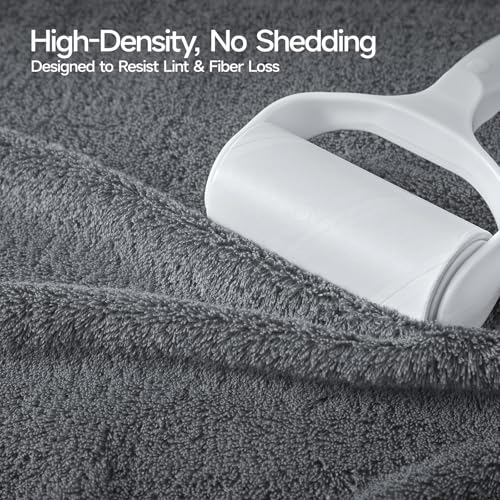 REDKISS Gray Hand Towels, Soft & Absorbent 100% Cotton for Bathroom, Kitchen & Guest Use, 14" x 31", 2-Pack - color: Gray