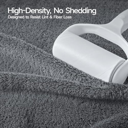 REDKISS Gray Hand Towels, Soft & Absorbent 100% Cotton for Bathroom, Kitchen & Guest Use, 14" x 31", 2-Pack - color: Gray