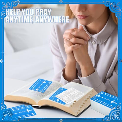 Motiskyy 100 Pcs Rosary Prayer Cards How to Pray Catholic Bulk 4.53"x 3.15"
