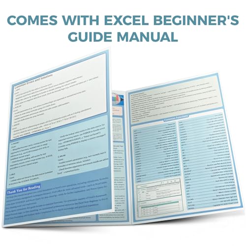 iCasso Excel Cheat Sheet Desk Pad Mat with Excel for Dummies 2025 Book - color: Black