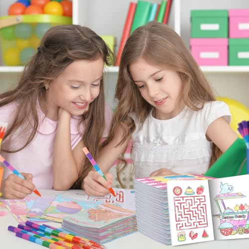BenLouis 24 Pcs Sweet Candyland Mini Coloring Books for Kids Party Favors - style: Candyland