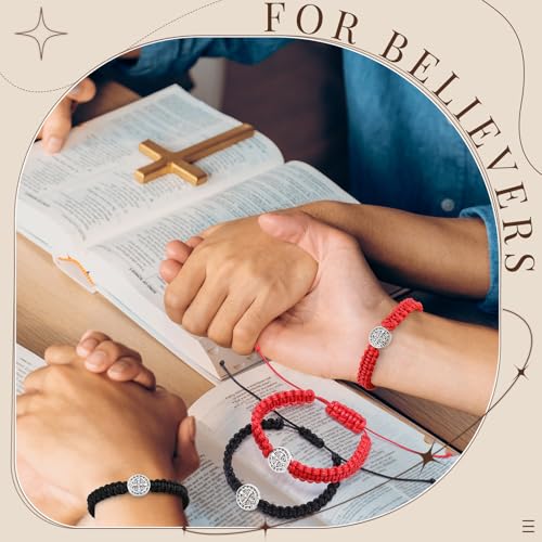 Fumete 2 Pcs Saint Benedict Medal - color: Black, Red