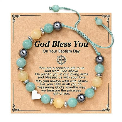 UPROMI To My Daughter/Granddaughter/Niece Bracelet Gifts for Girls - style: Baptism