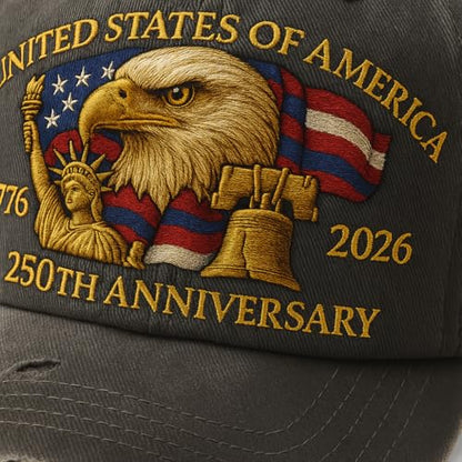 U.S. 250th Anniversary 250 Years Freedoms 1776-2026 Baseball Hats Funny - color: 250th Anniversary 5