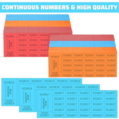 Kosiz 2000 Sheets Raffle Ticket 25 Bid Chinese Auction Tickets, Bright - color: Bright