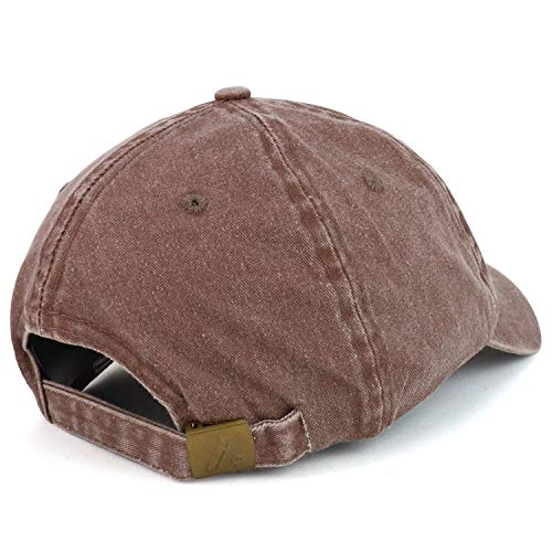 Trendy Apparel Shop Dad Embroidered Pigment Dyed Low Profile Cotton Cap - color: Chocolate