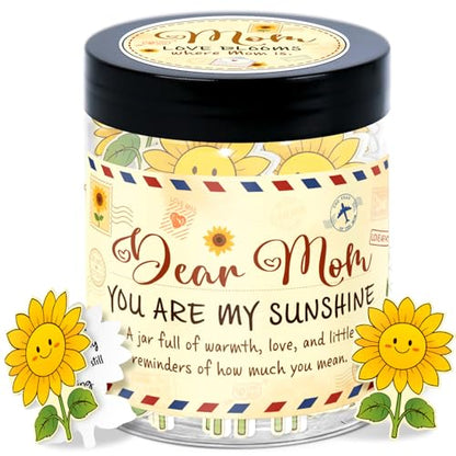 Mom Gifts - Birthday Gift for Mom from Daughter, Son - Mothers Day Gifts - Affirmation Cards, Inspirational, Positive, Motivational Gift for New Mom - Emotional Support, Encouragement Cards - color: Mom Sunflower
