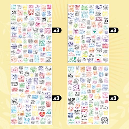Bible Verse Stickers 819pcs Vinyl Scripture Decals for Crafts