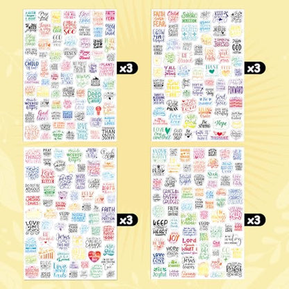 Bible Verse Stickers 819pcs Vinyl Scripture Decals for Crafts