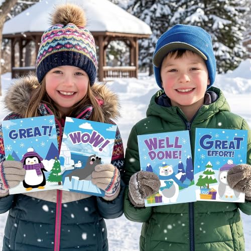 Dvbonike 24Pcs Winter Inspirational Coloring Books Polar Animals DIY Pages - color: D-positive (Winter)