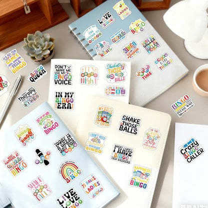 50 Pcs Funny Bingo Stickers for Adults Bingo Accessories Stickers - style: Bingo
