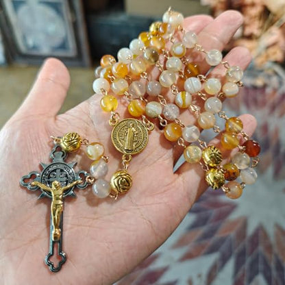 8mm Large‑Size Agate Rosary