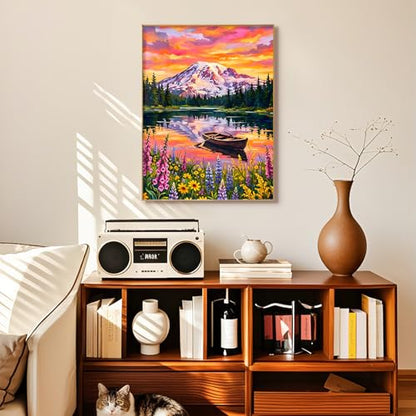 Diamond Art Kits for Adults, Sunset Diamond Painting Kit, 12x16 Inch - color: CYDP1P05