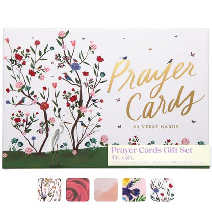 WORLD TRAVELER Scripture & Prayer Cards, 36 Prayer Cards, Gift Boxed 4x6 - color: Lavender Flowers